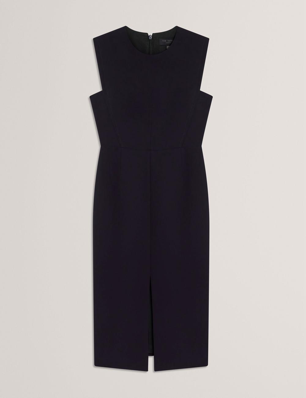 Ted Baker MANABDL - Tailored Sleeveless With Front Split Women Midi Dresses Navy | UAE  78601-TYWI