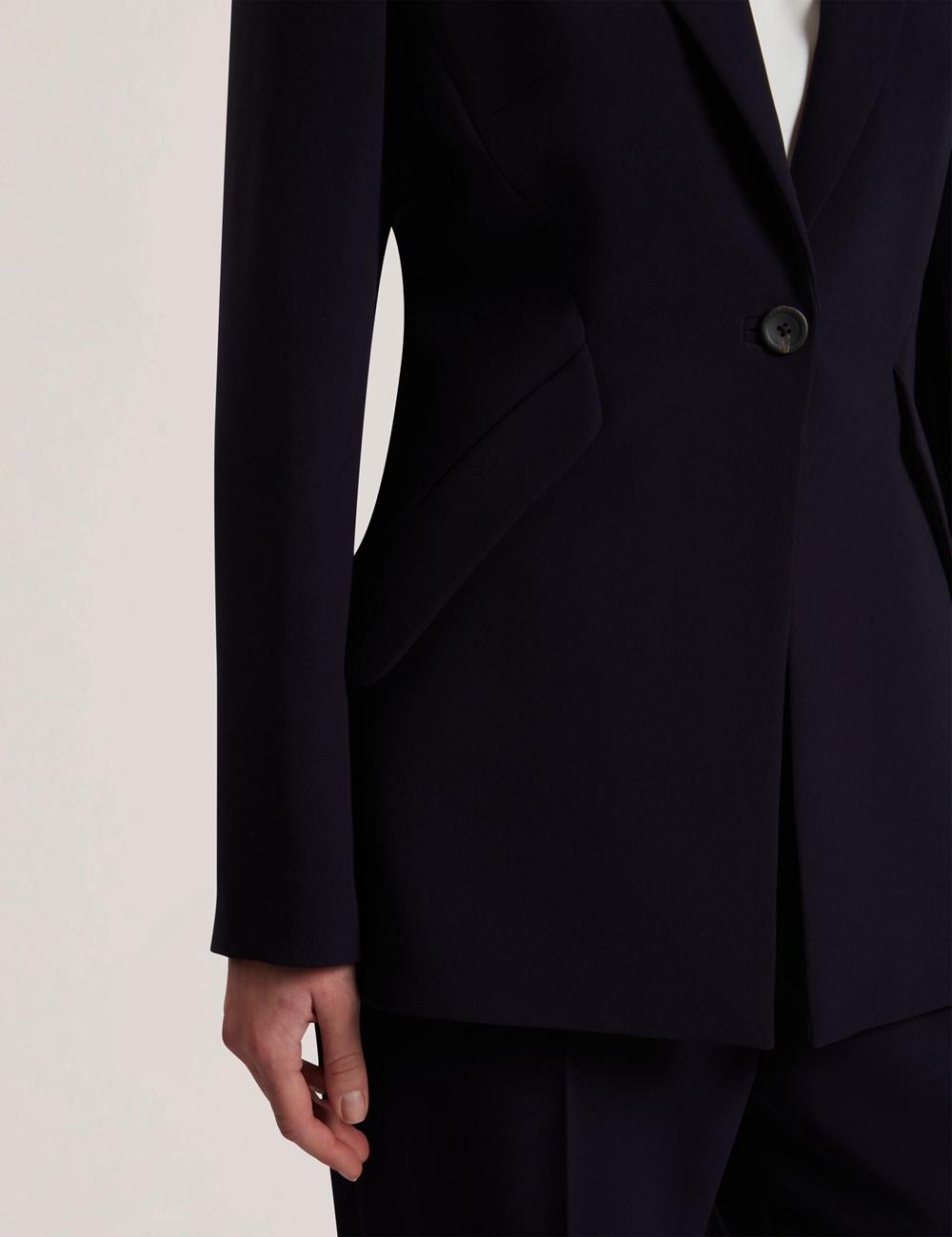 Ted Baker MANABL - Slim Fit Single Breasted Tailored Blazer Women Jackets Navy | UAE  81476-THQE