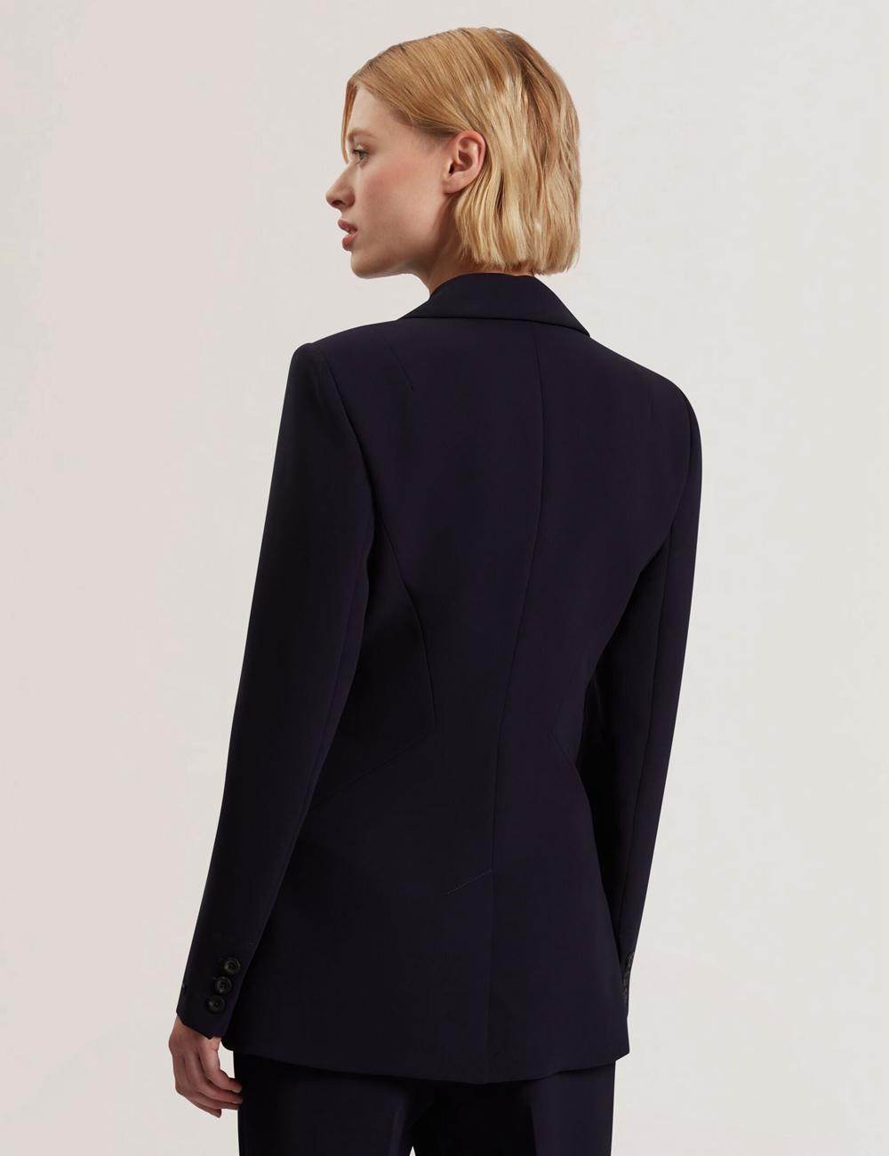 Ted Baker MANABL - Slim Fit Single Breasted Tailored Blazer Women Jackets Navy | UAE  81476-THQE