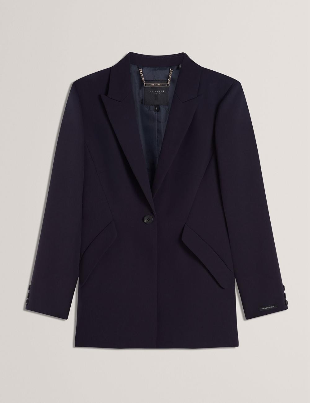 Ted Baker MANABL - Slim Fit Single Breasted Tailored Blazer Women Jackets Navy | UAE  81476-THQE