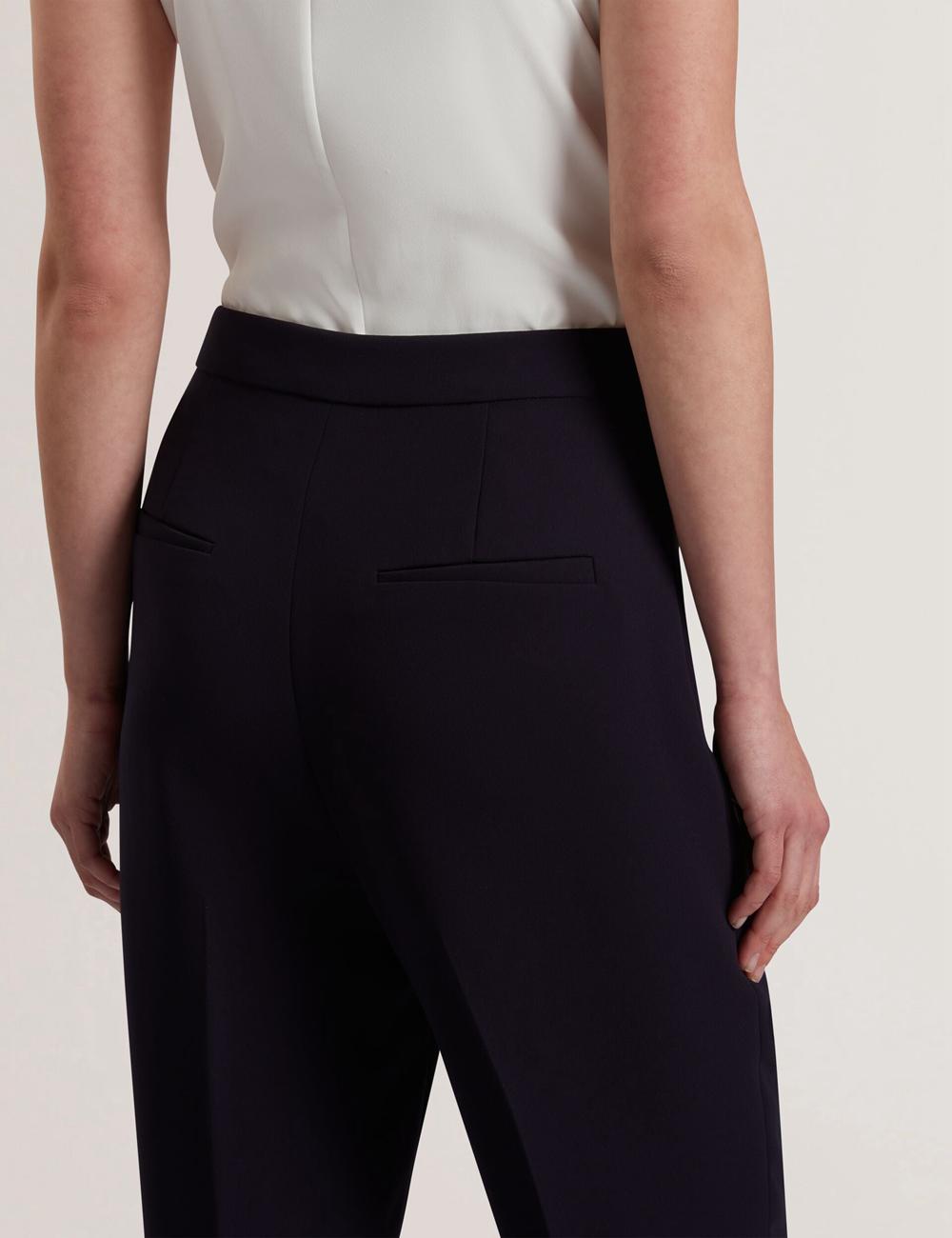 Ted Baker MANABTL - High Waist Tapered Leg Tailored Women Trousers Navy | UAE  91803-VKDI