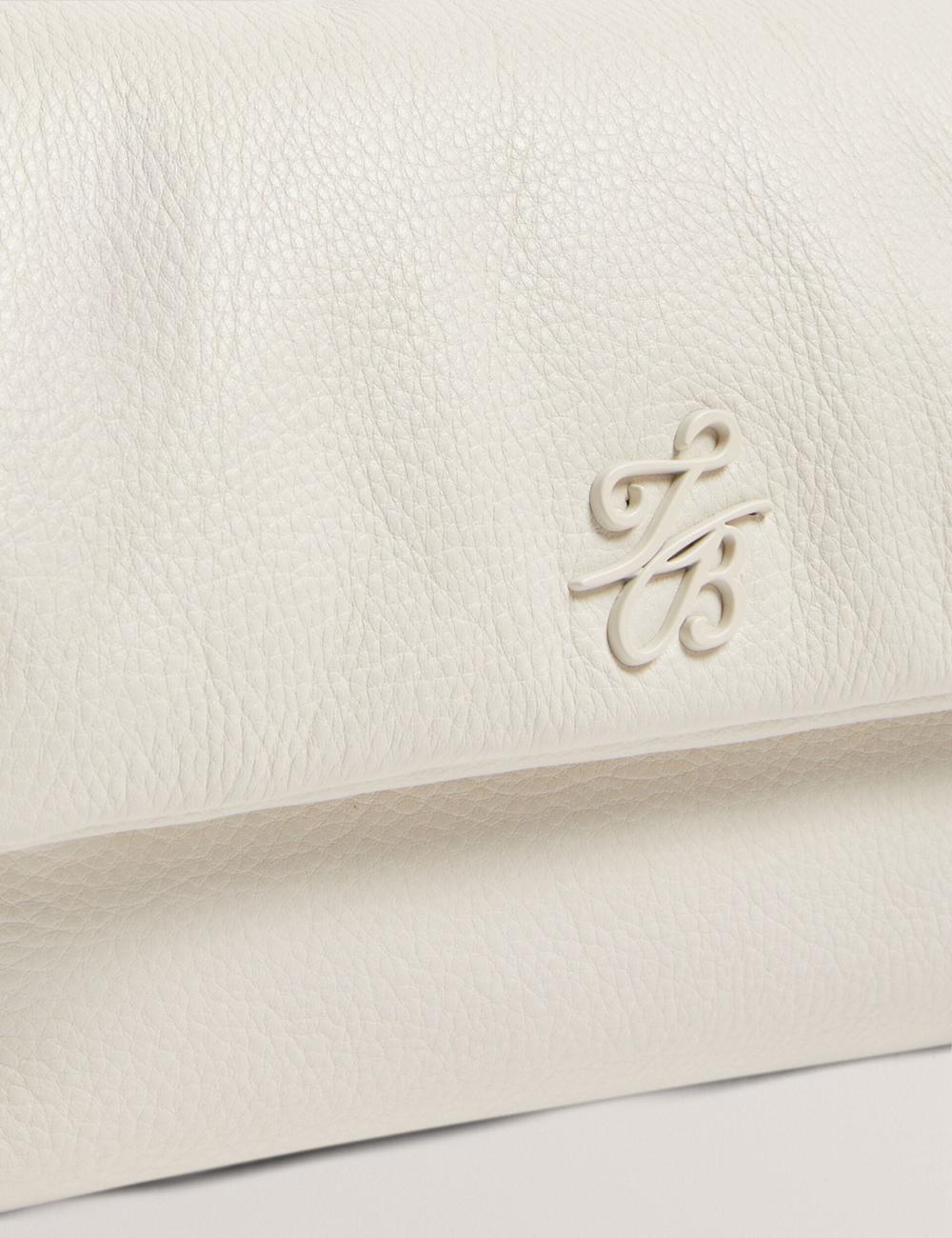 Ted Baker MARRISA - Padded Leather Fold Over Women Crossbody Bags Ecru | UAE  69105-IFJG