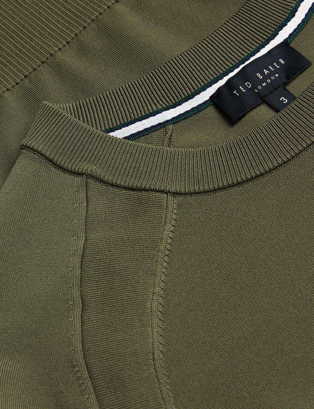 Ted Baker MAYWO - Saddle Shoulder Crew Neck Men Jumpers Khaki | UAE  07632-ZJGQ