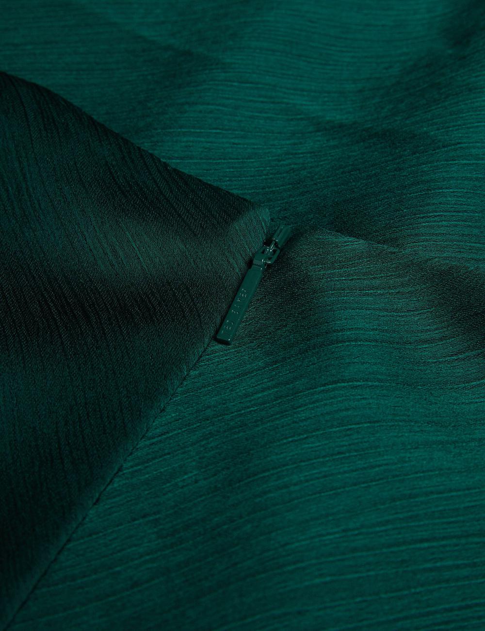 Ted Baker MISRINA - Drape Neck Detail Satin Top Women Jumpers Dk-Green | UAE  75904-ESIT