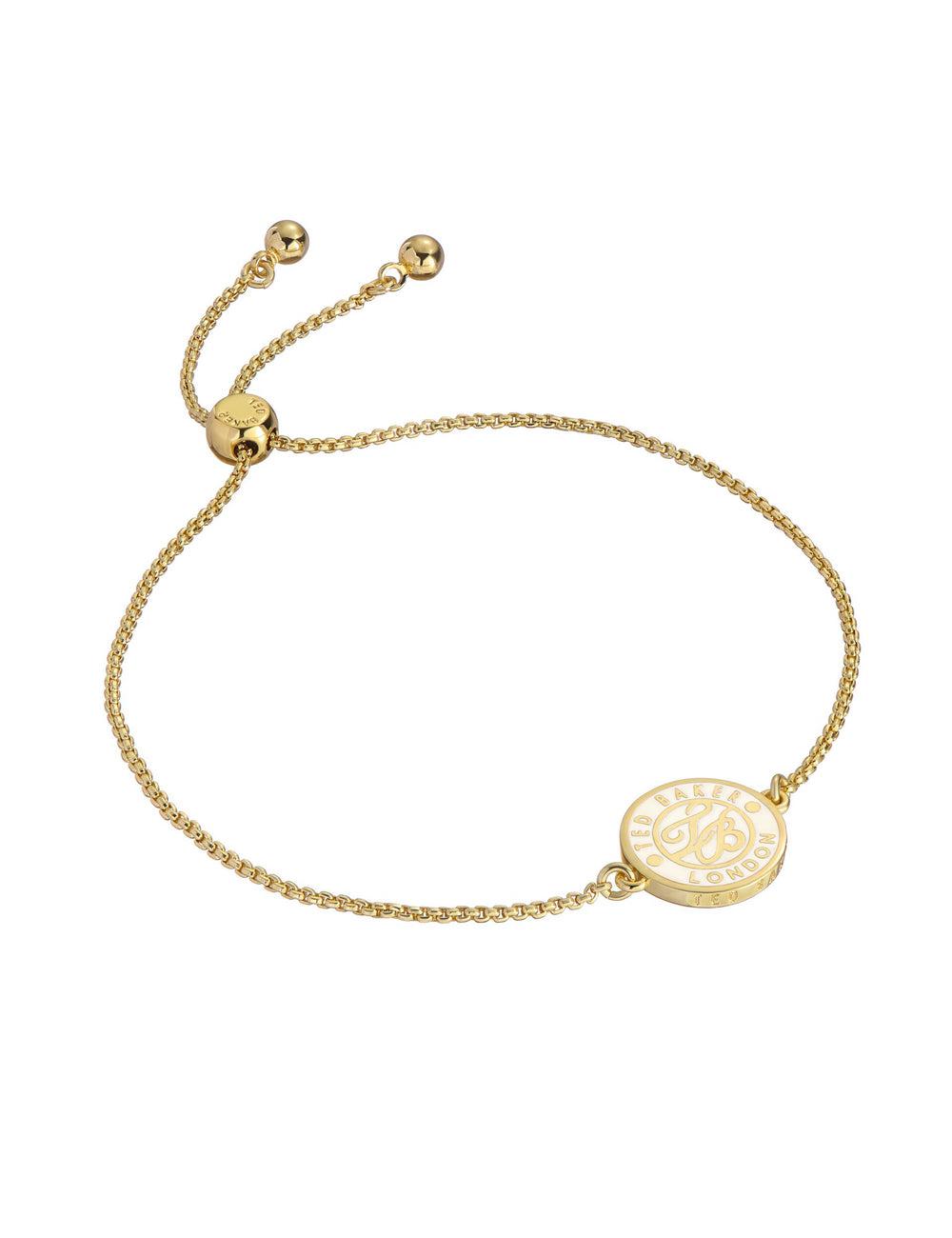 Ted Baker MONELLE - Monogram Logo Coin Adjustable Women Bracelets Gold | UAE  79853-DJNT