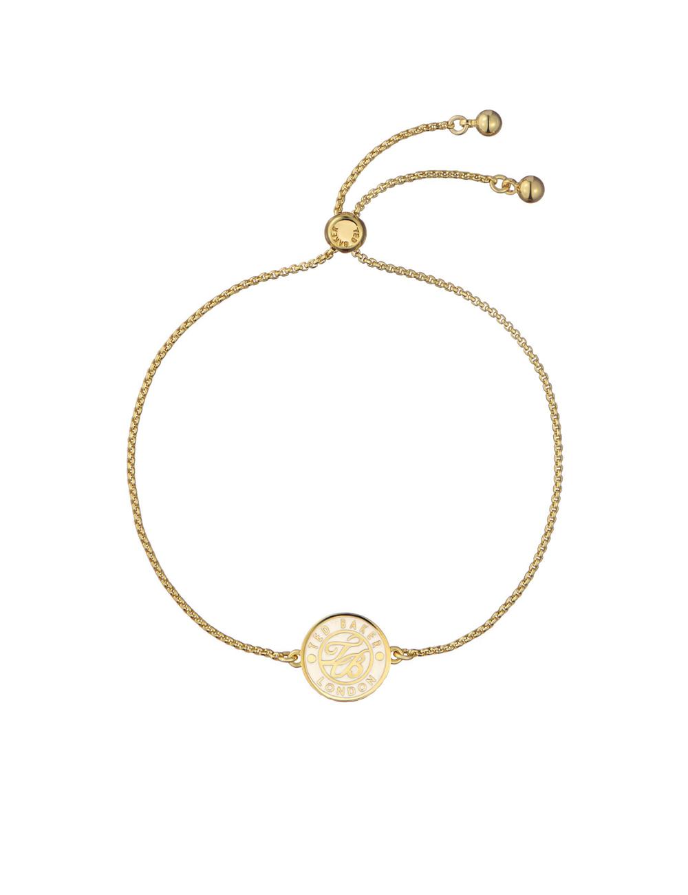 Ted Baker MONELLE - Monogram Logo Coin Adjustable Women Bracelets Gold | UAE  79853-DJNT