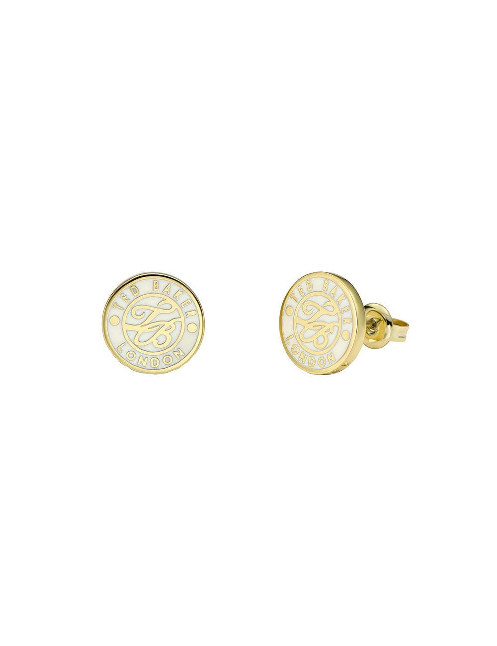 Ted Baker MONLIA - Monogram Logo Stud Women Earrings Gold | UAE  07859-GTJQ