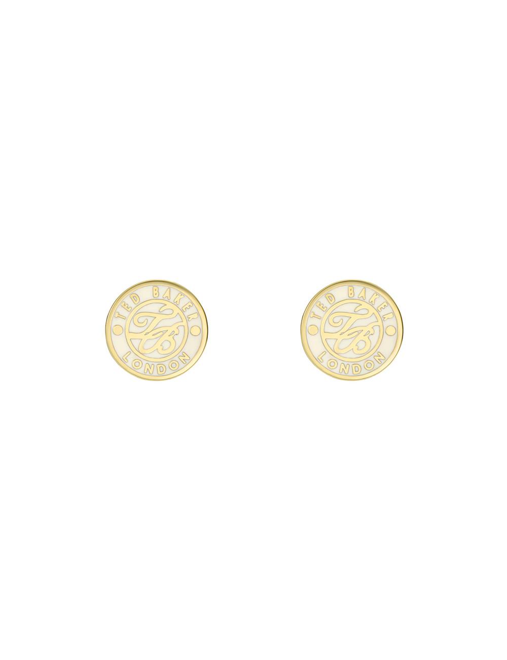Ted Baker MONLIA - Monogram Logo Stud Women Earrings Gold | UAE  07859-GTJQ