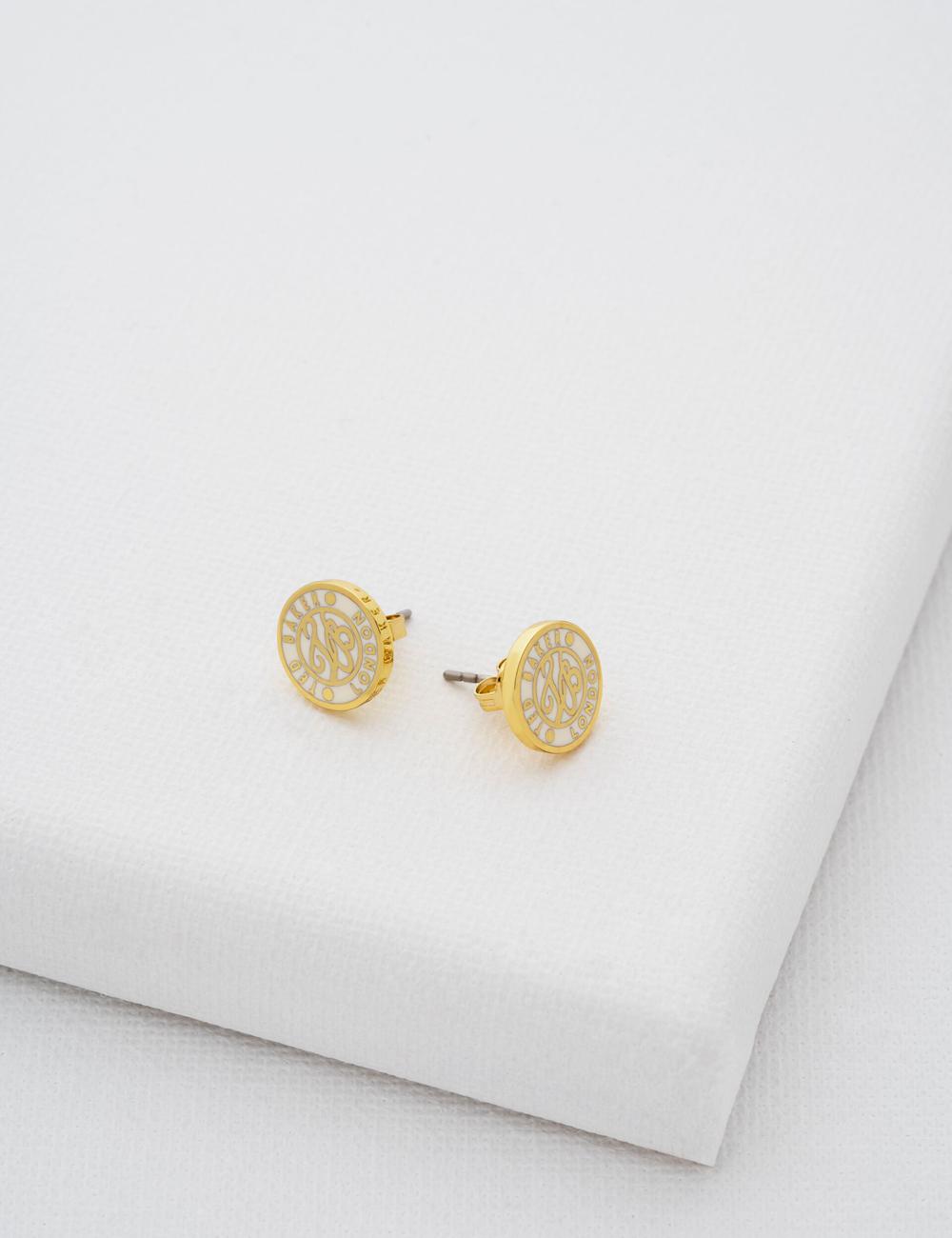 Ted Baker MONLIA - Monogram Logo Stud Women Earrings Gold | UAE  07859-GTJQ