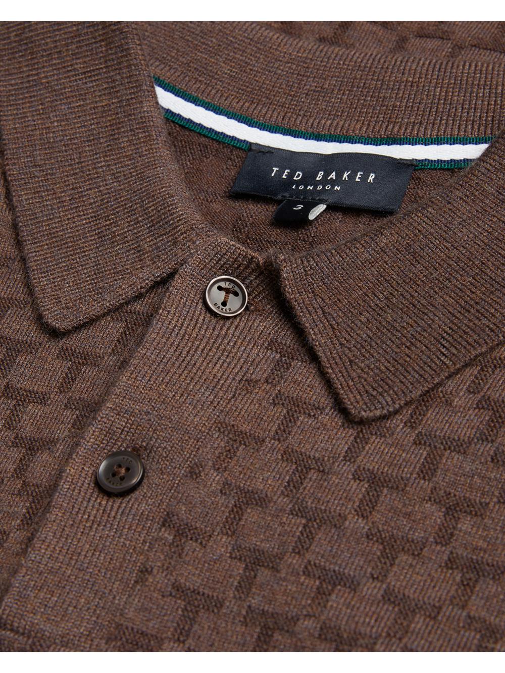 Ted Baker MORAR - Long Sleeve T Stitch Knitted Men Jumpers Dk-Brown | UAE  34512-KSUL