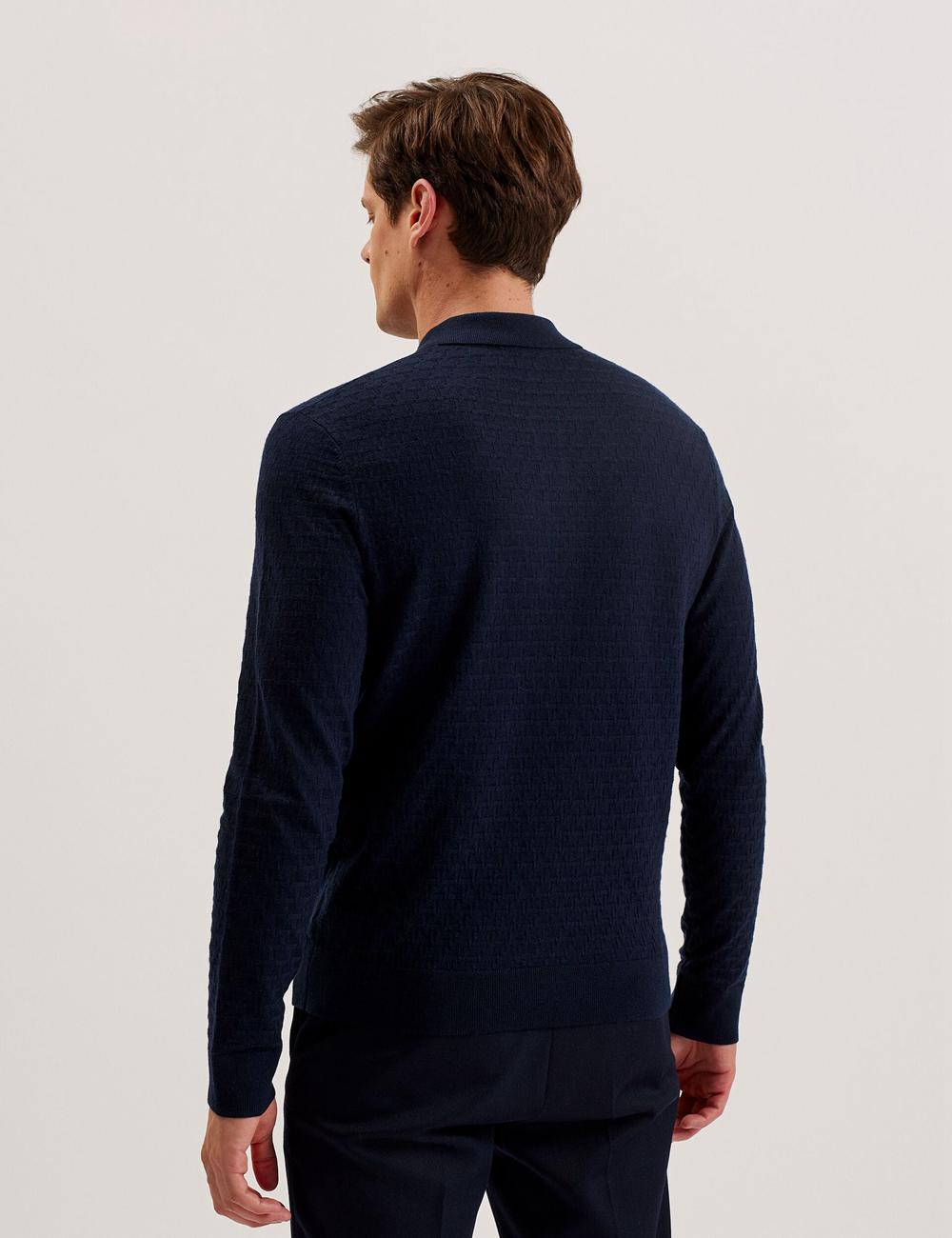 Ted Baker MORAR - T Knit Long Sleeve Top Men Jumpers Navy | UAE  95648-YJVW