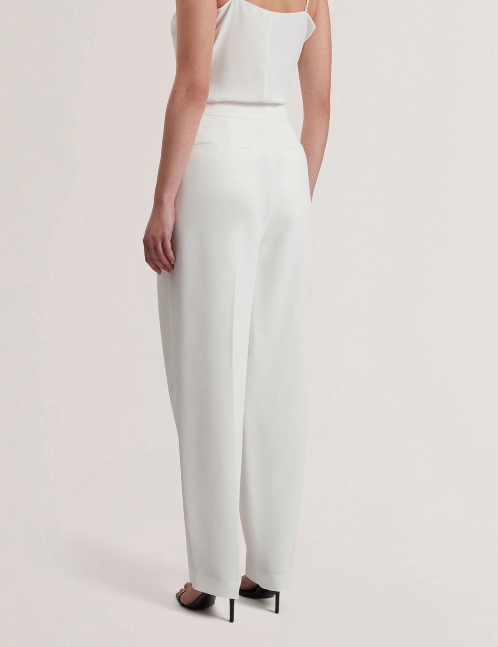 Ted Baker MORRIAT - Barrel Leg Woven Tailored Women Trousers Ivory | UAE  16489-KHPS