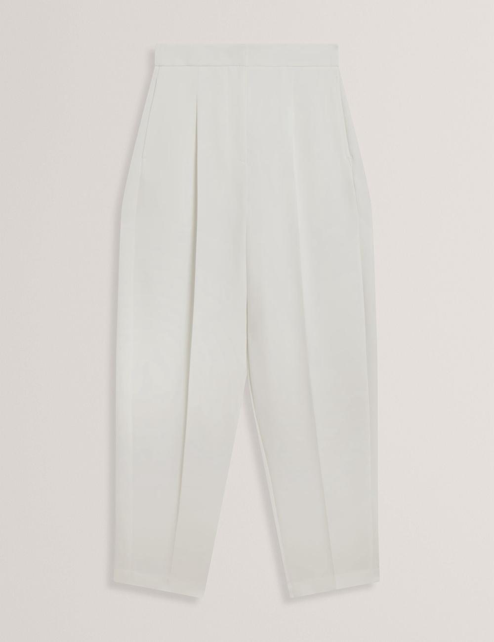 Ted Baker MORRIAT - Barrel Leg Woven Tailored Women Trousers Ivory | UAE  16489-KHPS
