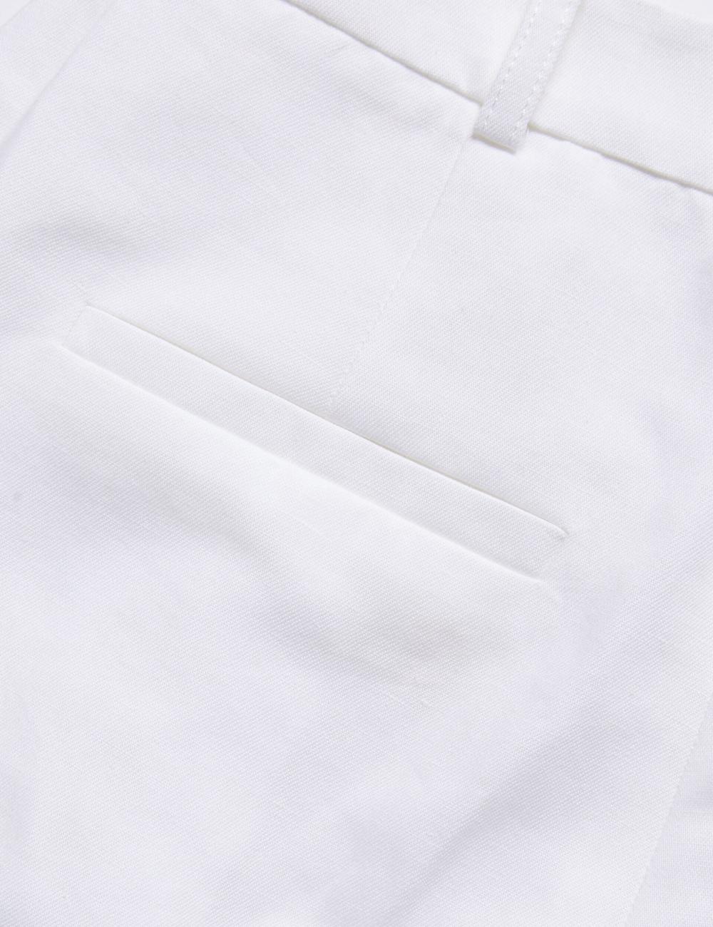 Ted Baker MUSUBT - Linen Cotton High Waisted Tailored Women Trousers White | UAE  09845-OCAZ