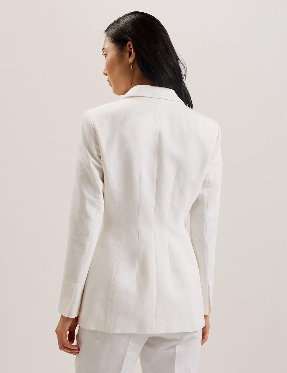 Ted Baker MUSUB - Tailored with Faux Pockets Women Blazers White | UAE  97815-OEHS