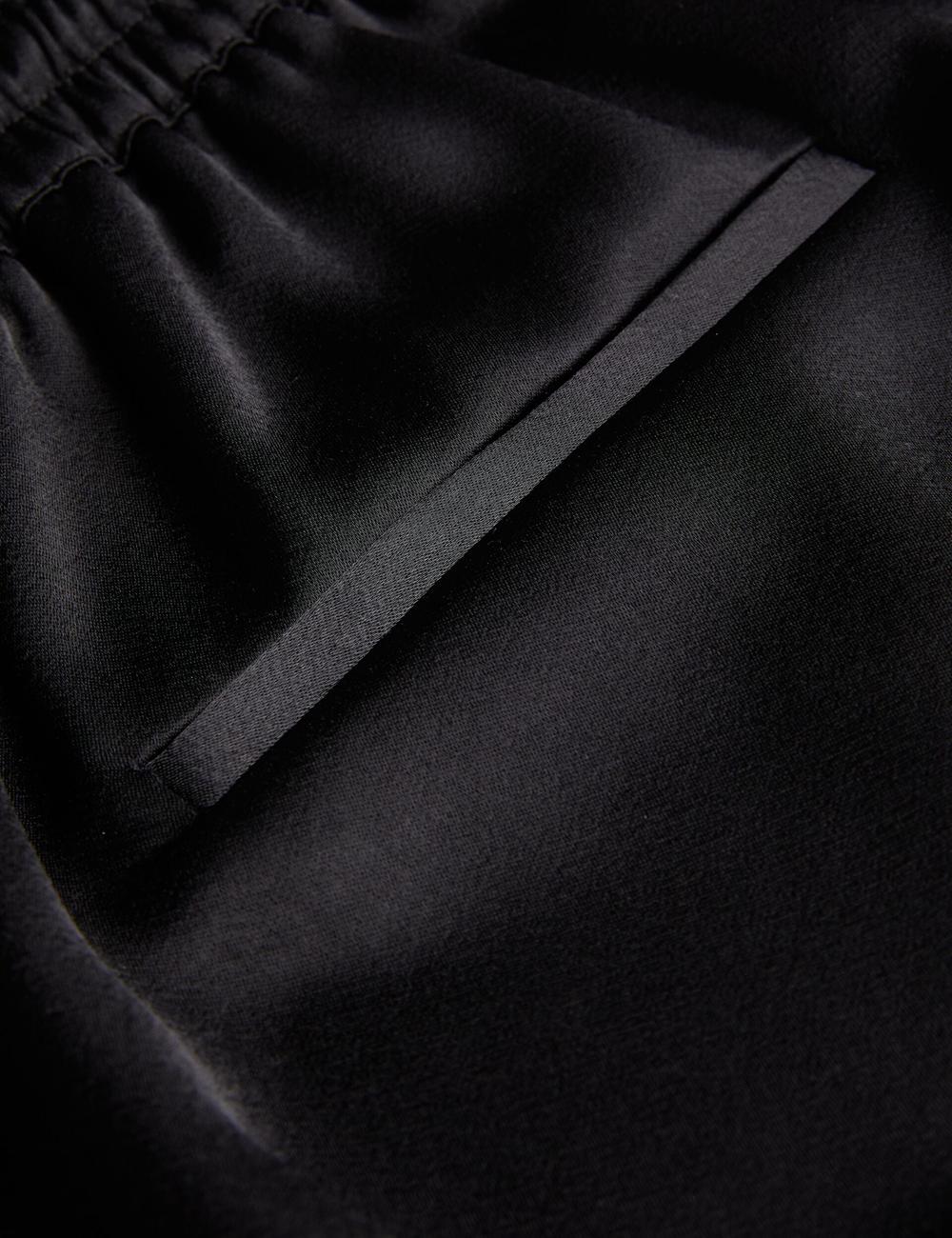 Ted Baker NATORI - Satin Elasticated Waist Tapered Women Joggers Black | UAE  78051-DPHM