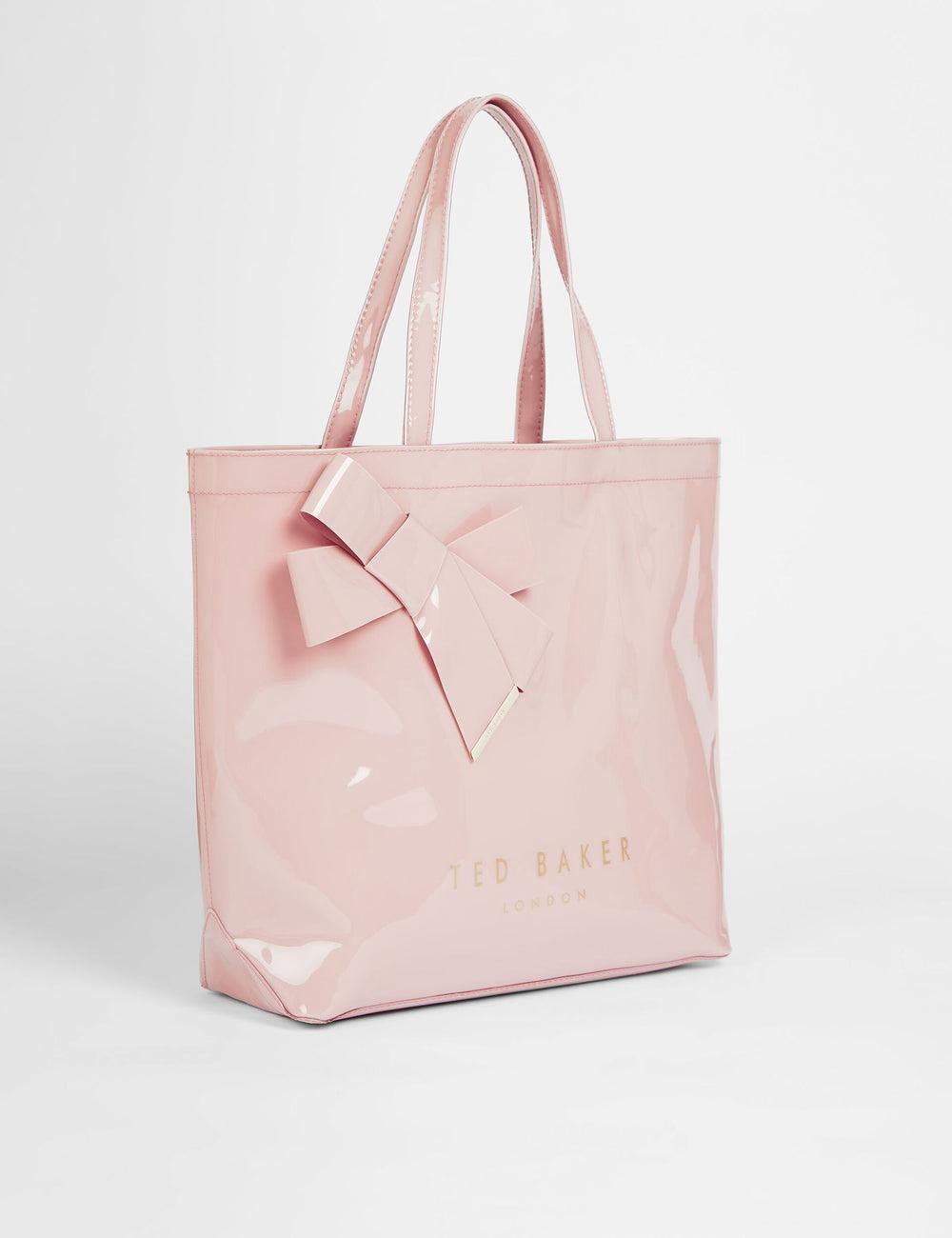 Ted Baker NICON - Knot Bow Vinyl Icon Women Tote Bags Pink | UAE  19036-JBSM
