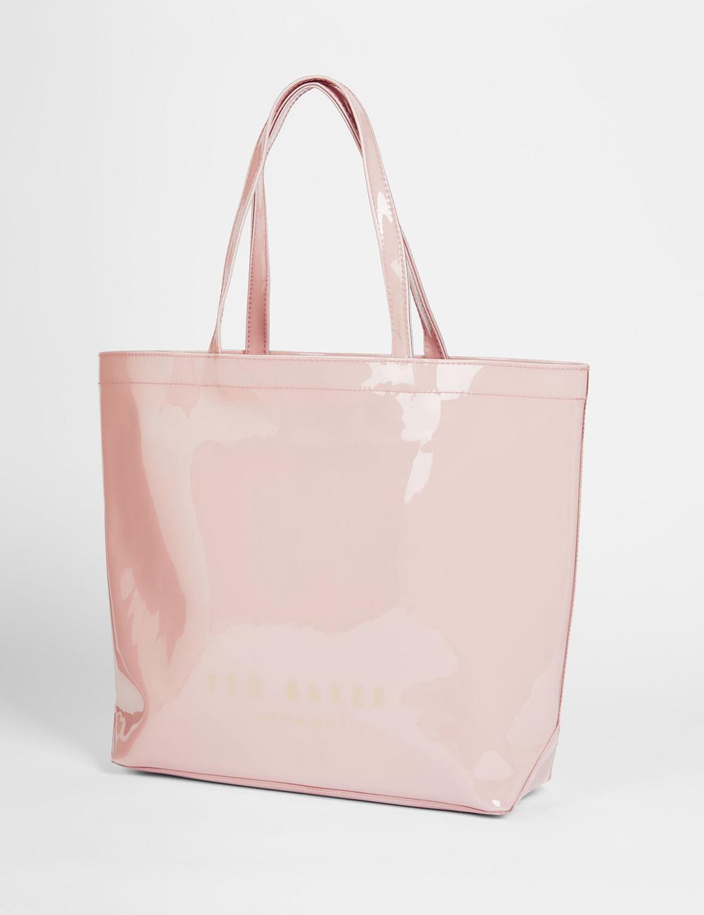 Ted Baker NICON - Knot Bow Vinyl Icon Women Tote Bags Pink | UAE  19036-JBSM