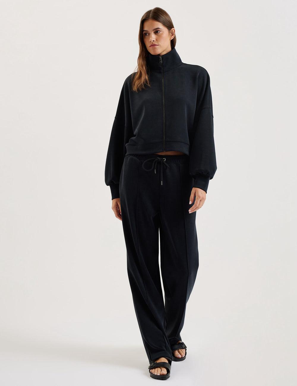 Ted Baker NOWELLL - Straight Leg Joggers With Split Hem Women Joggers Black | UAE  19087-XBQF