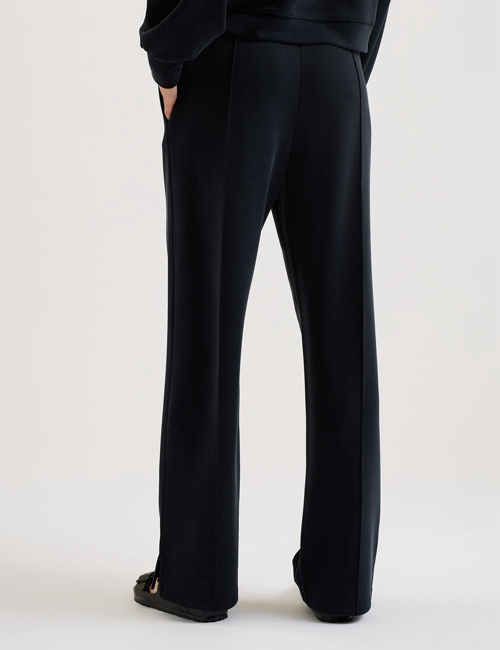 Ted Baker NOWELLL - Straight Leg Joggers With Split Hem Women Joggers Black | UAE  19087-XBQF
