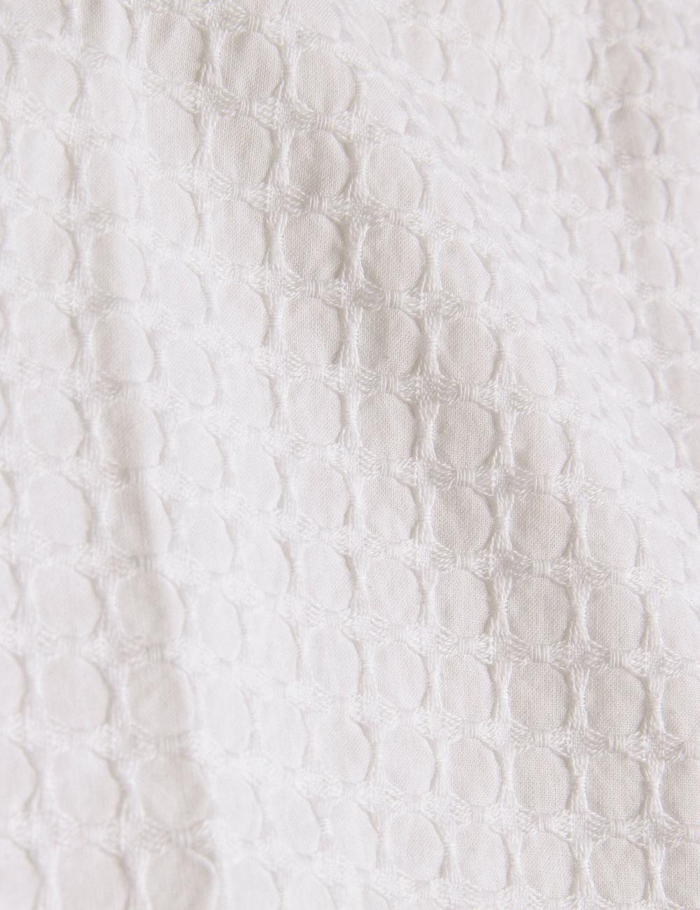 Ted Baker OISE - Textured Grid Cotton Short Sleeve Men Casual Shirts White | UAE  38590-KMLA