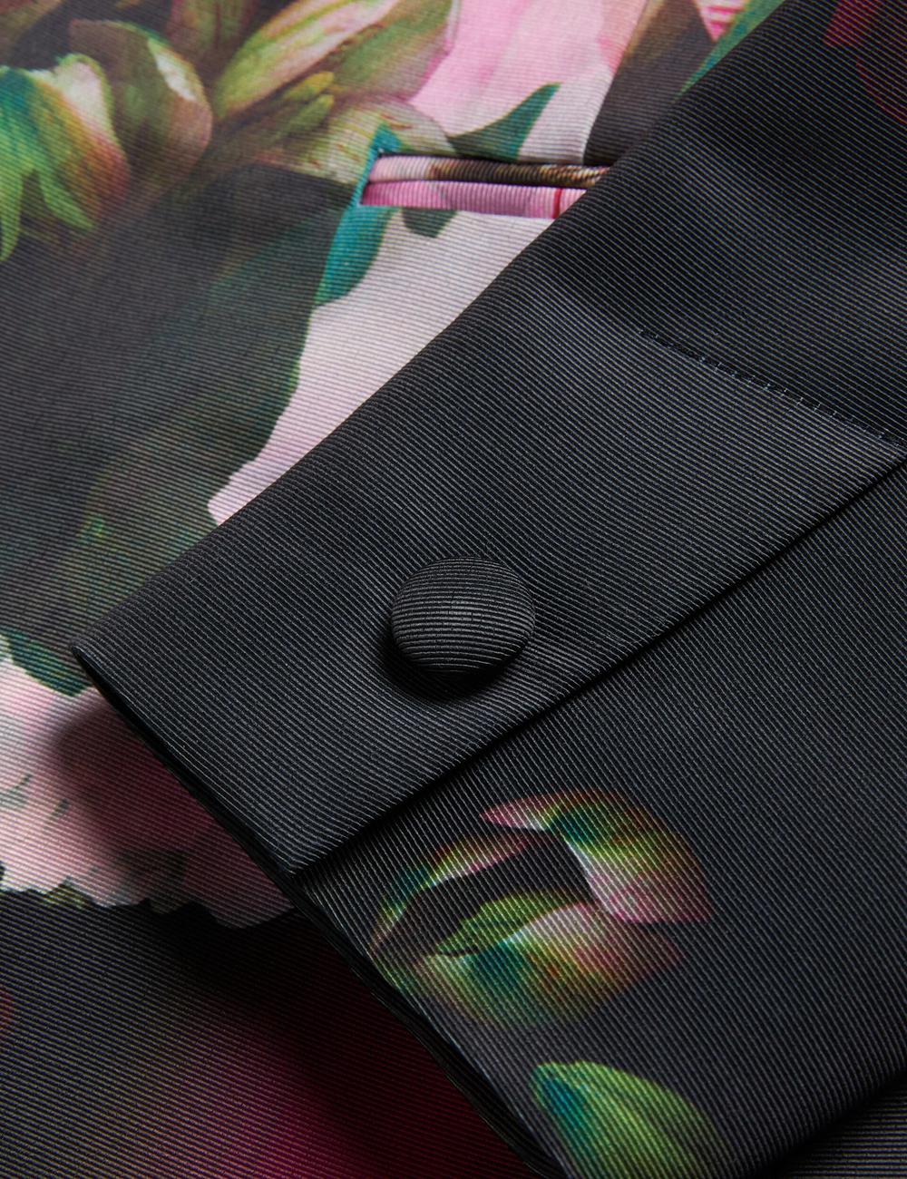 Ted Baker OKUNI - Fitted Floral Print Tailored Women Blazers Black | UAE  40639-HNJL