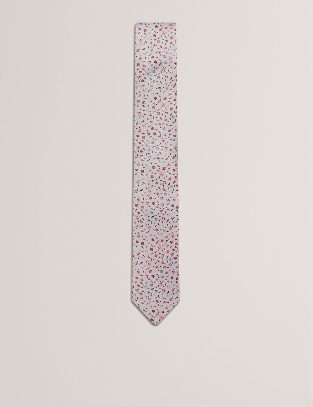 Ted Baker ORSEA - Ditsy Petal Print Woven Silk Men Ties Pink | UAE  98417-BAWQ