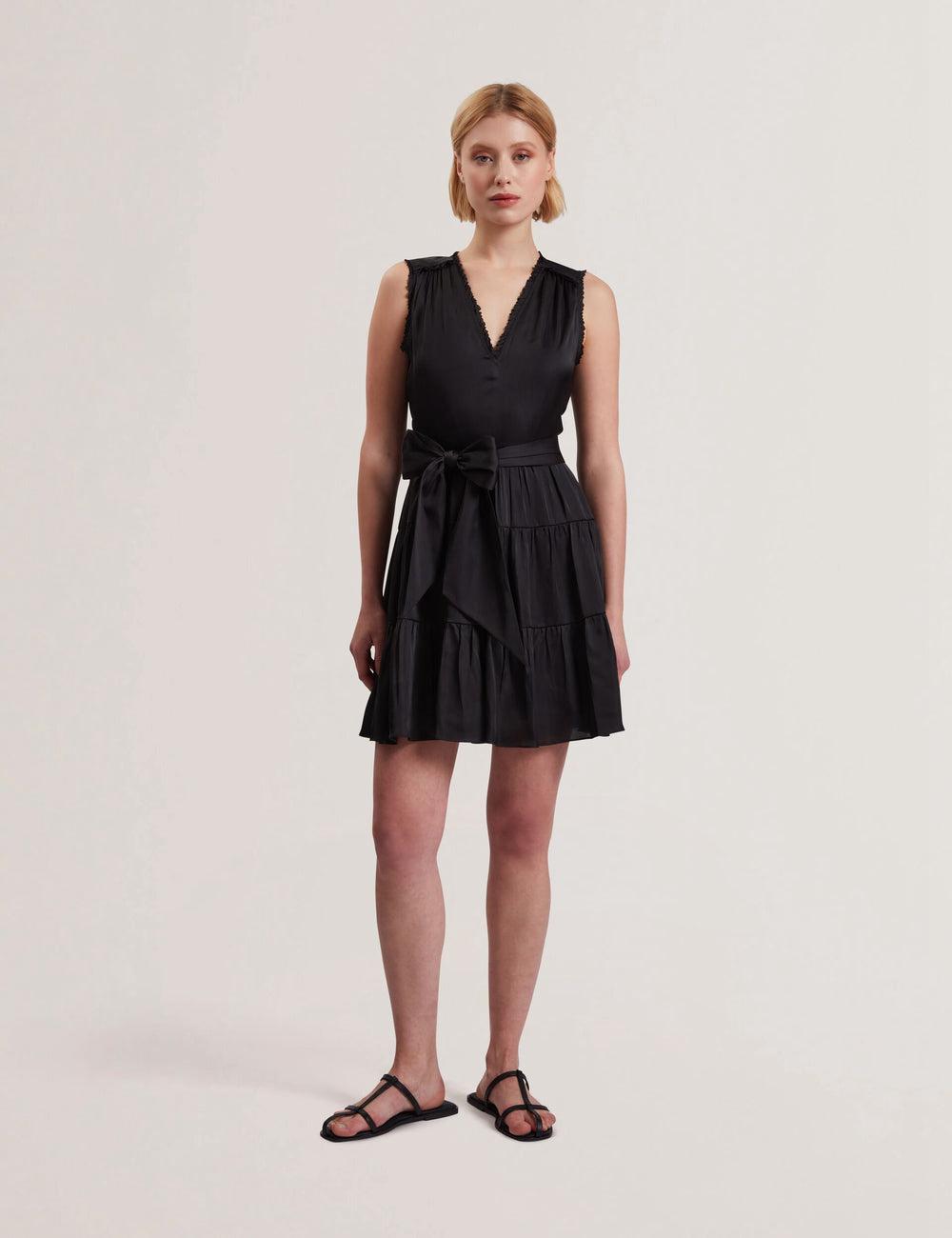 Ted Baker OTIANA - Sleeveless Waistred Women Mini Dresses Black | UAE  96017-ISCA