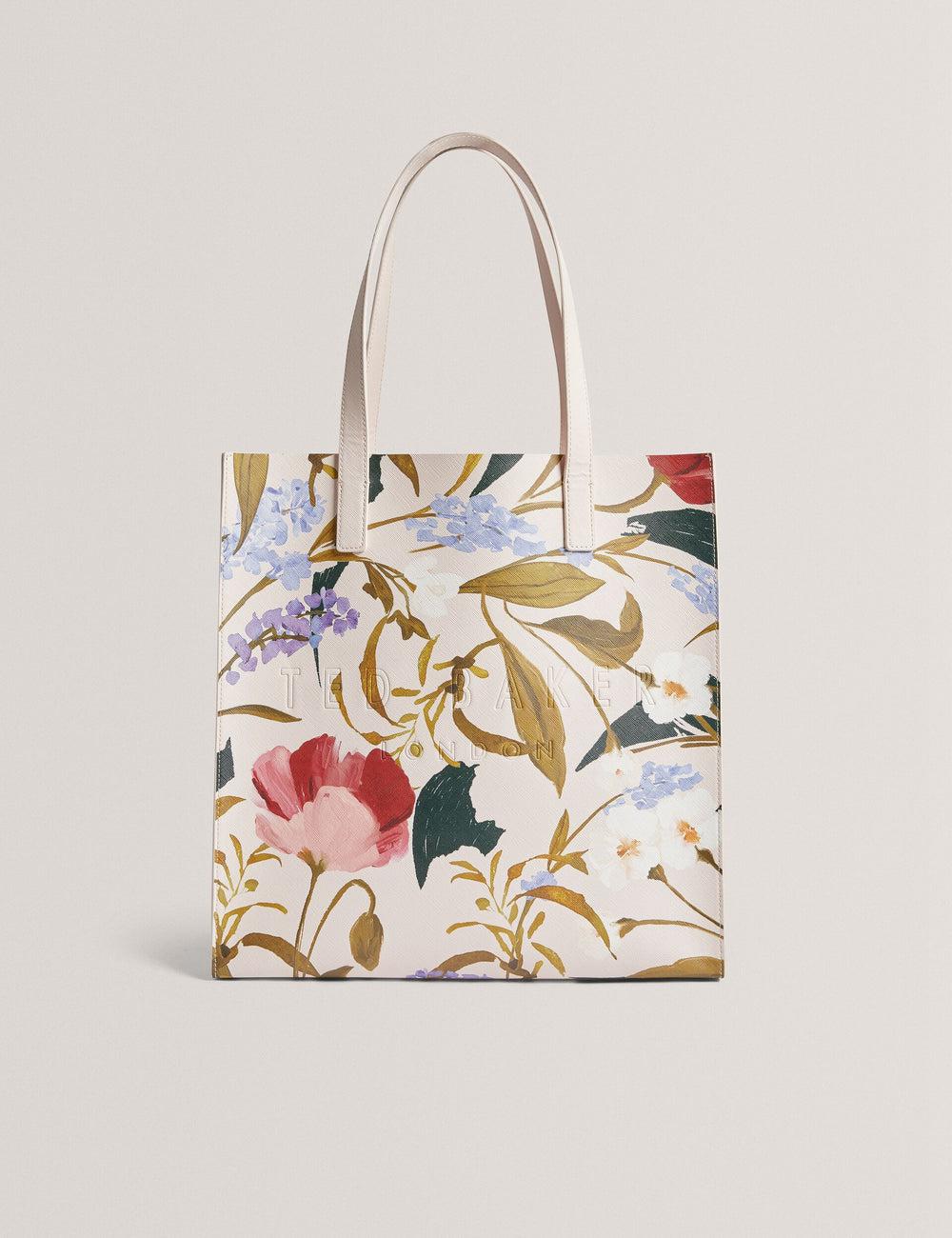 Ted Baker PALAMAA - Floral Print PU Leather Large Women Tote Bags Pink | UAE  39824-HEAP