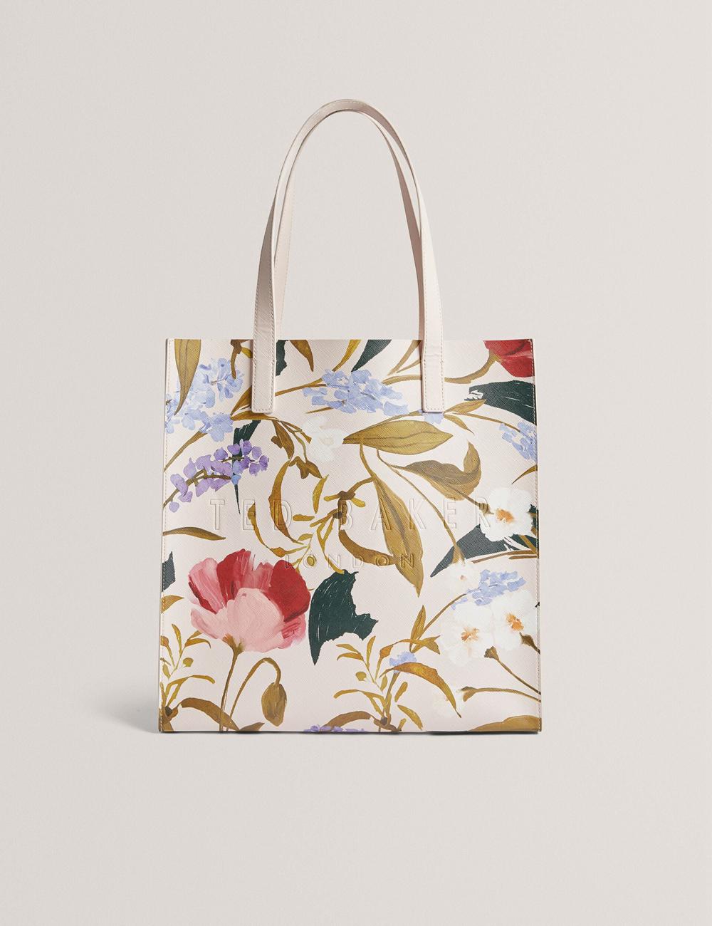 Ted Baker PALAMAA - Floral Print PU Leather Large Women Tote Bags Pink | UAE  39824-HEAP