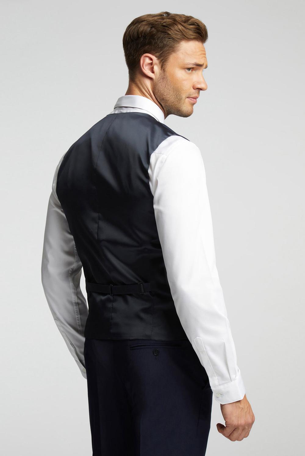 Ted Baker PANAMA - Wool Blend Slim Fit Men Suit Waistcoat Navy | UAE  87326-ESYK