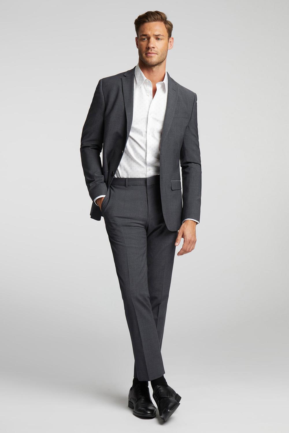 Ted Baker PANAMA - Wool Blend Slim Fit Suit Men Trousers Charcoal | UAE  68402-YFBL