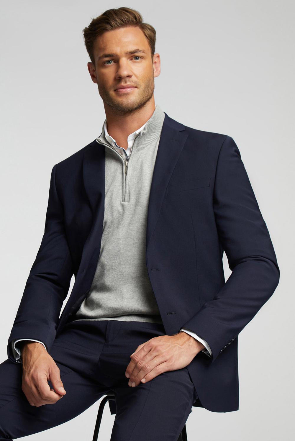 Ted Baker PANAMA - Wool Blend Slim Fit Suit Men Jackets Navy | UAE  71089-MNYO