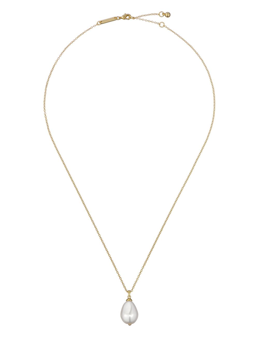 Ted Baker PARMLIA - Pearl Drop Pendant Women Necklaces Gold | UAE  86723-YVDZ