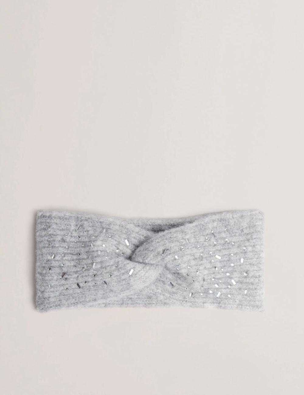 Ted Baker PENAOPA - Rhinestone Detail Knitted Women Headbands Grey | UAE  72915-GZXM