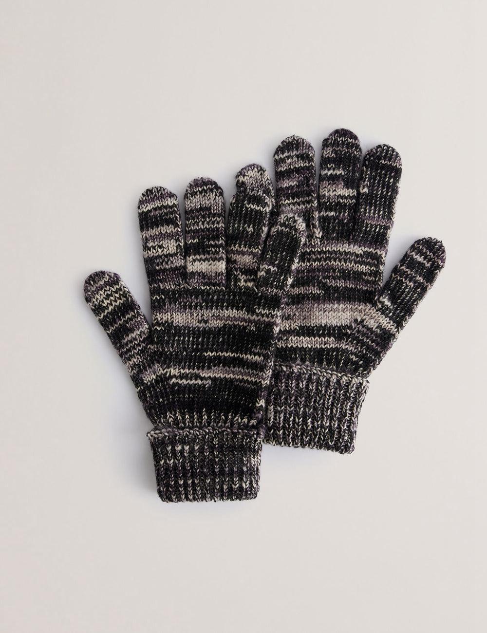 Ted Baker PERCIYS - Marl Knit Ribbed Cuff Men Gloves Grey | UAE  54160-XEWQ