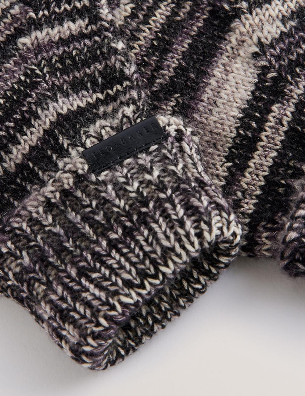 Ted Baker PERCIYS - Marl Knit Ribbed Cuff Men Gloves Grey | UAE  54160-XEWQ