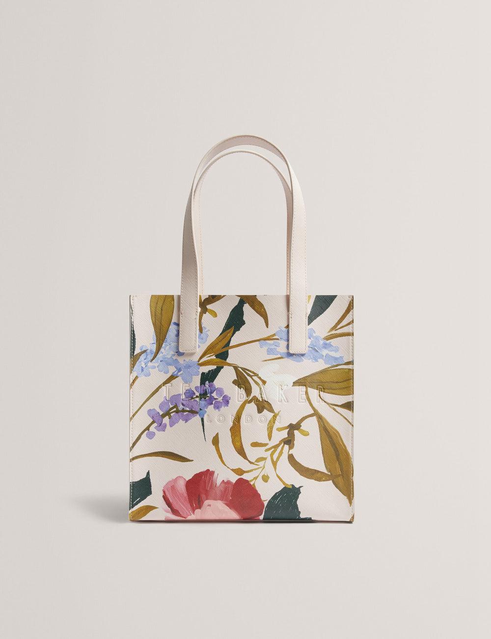 Ted Baker PHYLISA - Floral Print PU Leather Small Women Tote Bags Pink | UAE  34501-NMXB