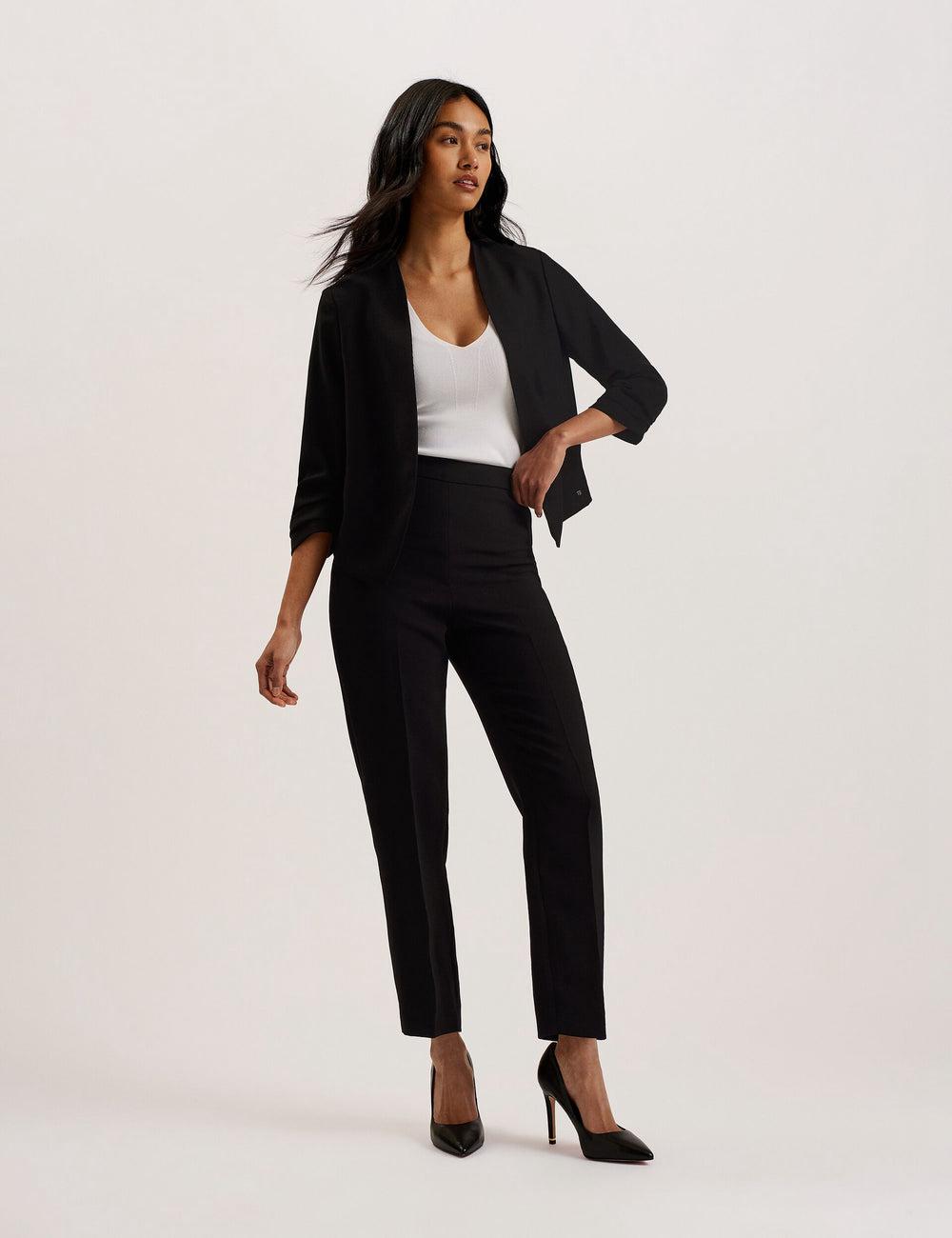 Ted Baker POPSY - 3/4 Sleeve Crop Women Blazers Black | UAE  61209-EZYJ