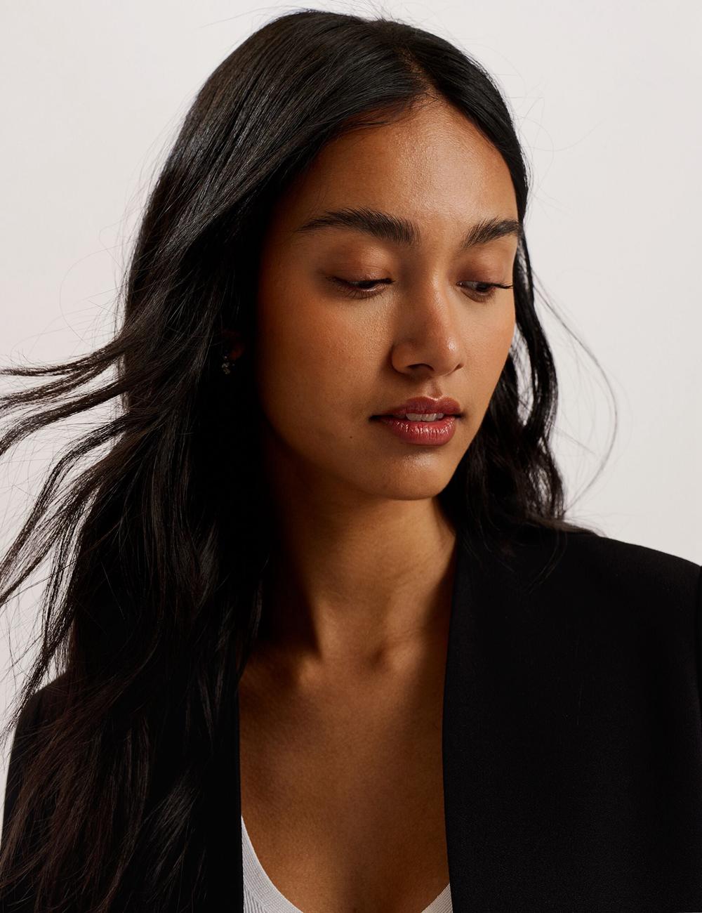Ted Baker POPSY - 3/4 Sleeve Crop Women Blazers Black | UAE  61209-EZYJ