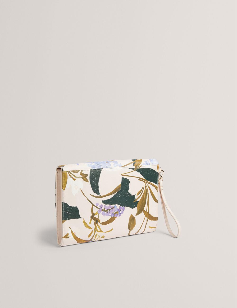 Ted Baker POSEII - Floral Print Envelope Icon Clutch Women Clutch Bag Pink | UAE  07915-SUFV