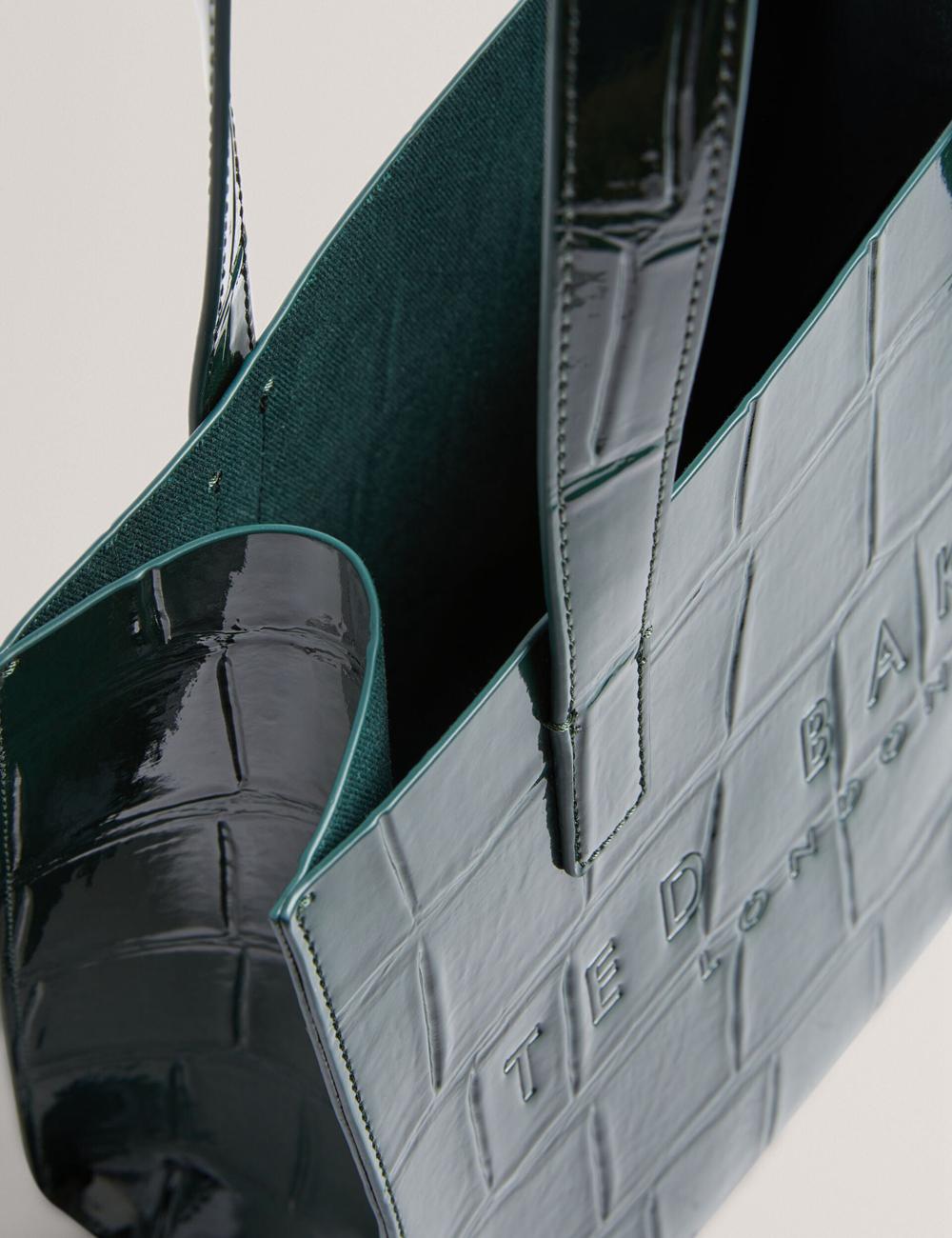 Ted Baker REPTCON - Croc Effect Small Women Tote Bags Mid-Green | UAE  87601-OKPA