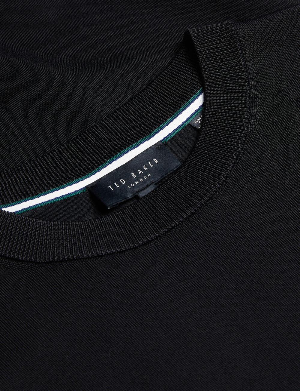 Ted Baker REYON - Rayon Crew Neck Short Sleeve Men T-Shirts Black | UAE  63179-ZSWN