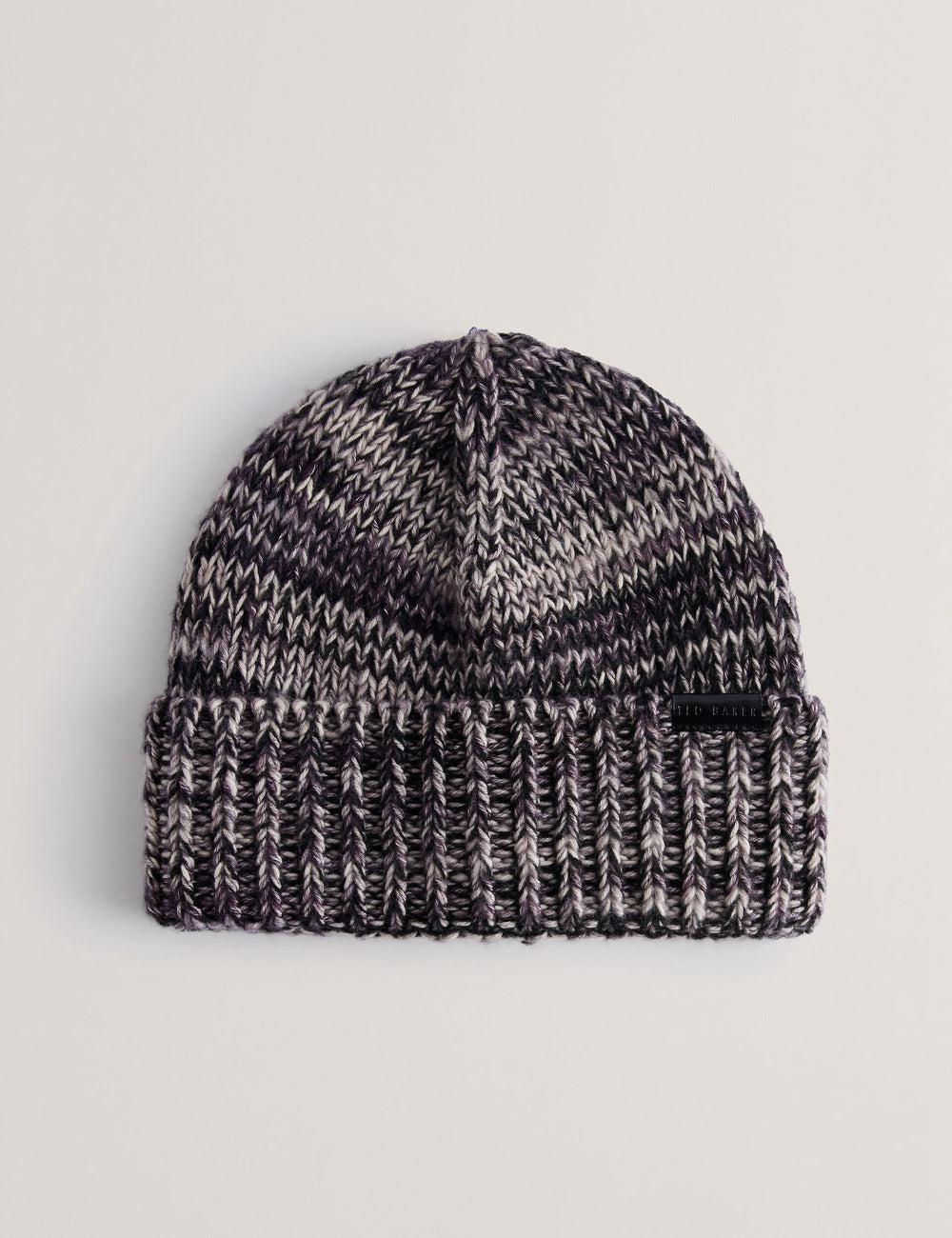 Ted Baker RICHIIS - Marl Knit Turn Up Beanie Men Hats Grey | UAE  56028-MUYE