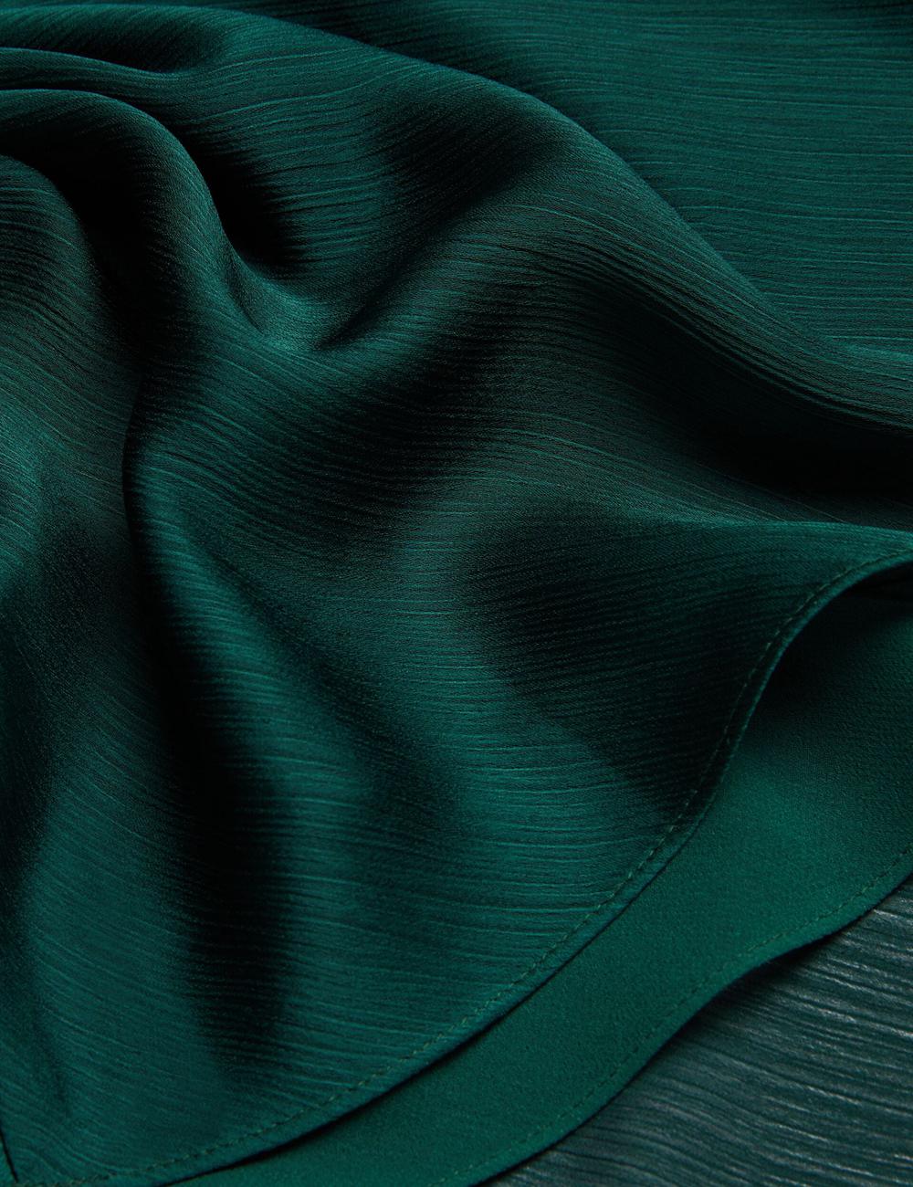Ted Baker RIMINI - Chiffon Drape Neck Detail Women Maxi Dresses Dk-Green | UAE  49768-LKHA