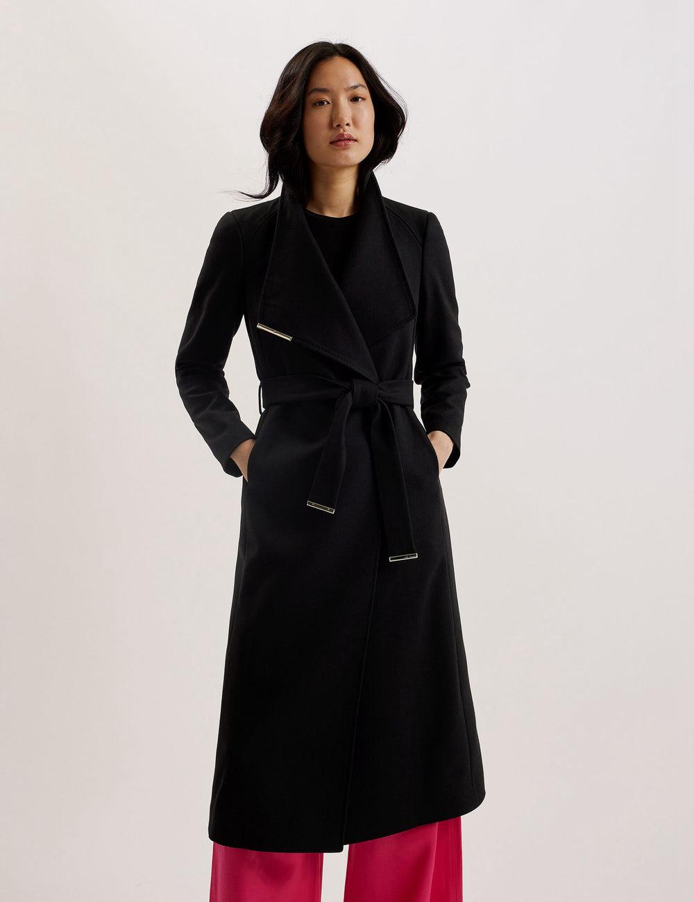 Ted Baker ROSELL Wool Women Wool Coats Black | UAE  57082-VJBG
