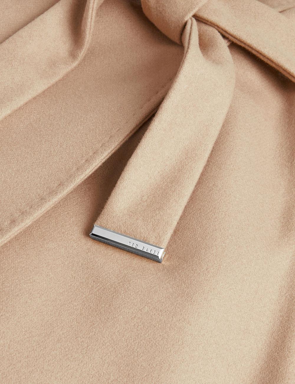 Ted Baker ROSE - Midi Length Belted Wool Wrap Coat Women Jackets Camel | UAE  24619-HWPT