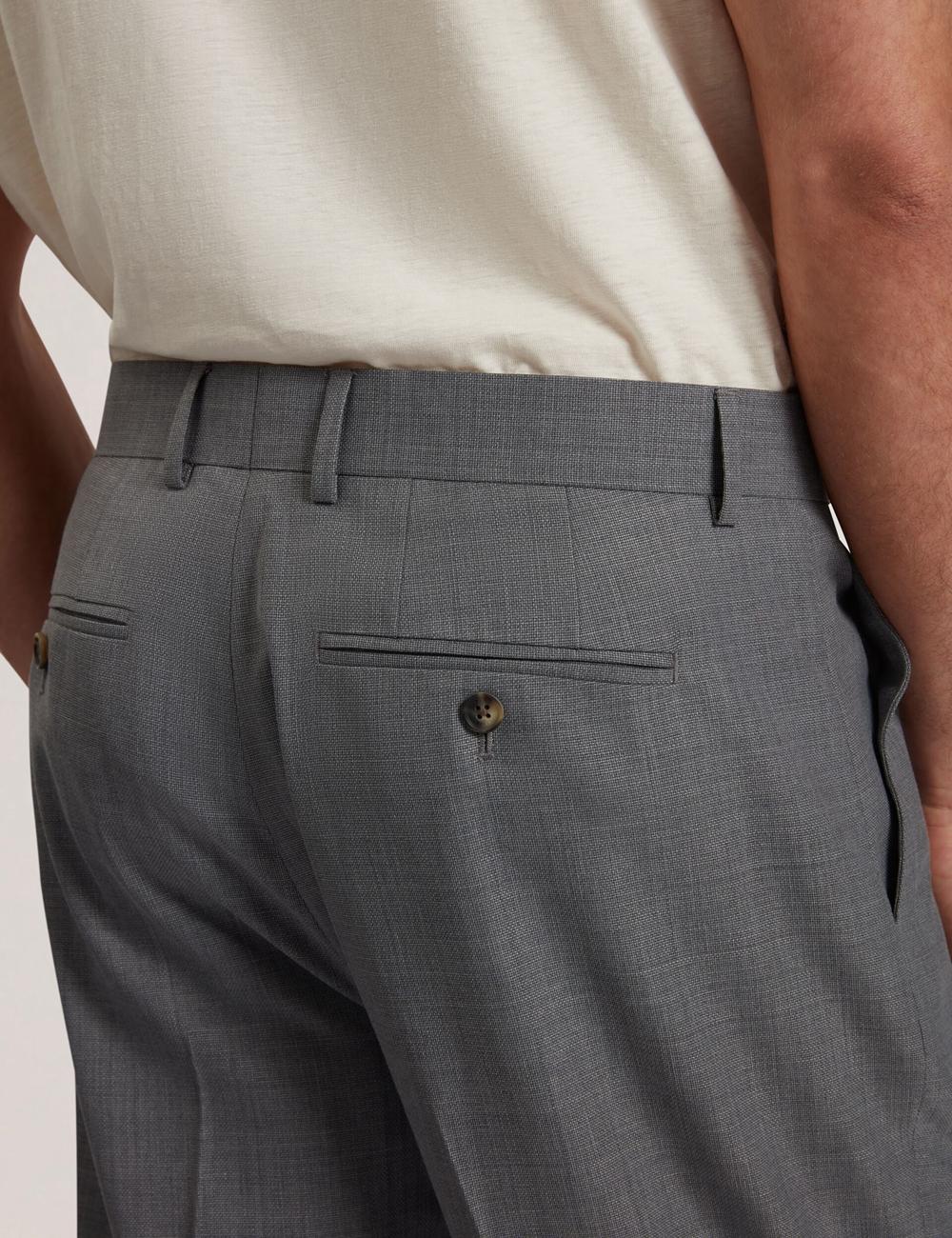 Ted Baker SELWYNT - Lightweight Wool Blend Men Trousers Mid-Grey | UAE  78956-THFA