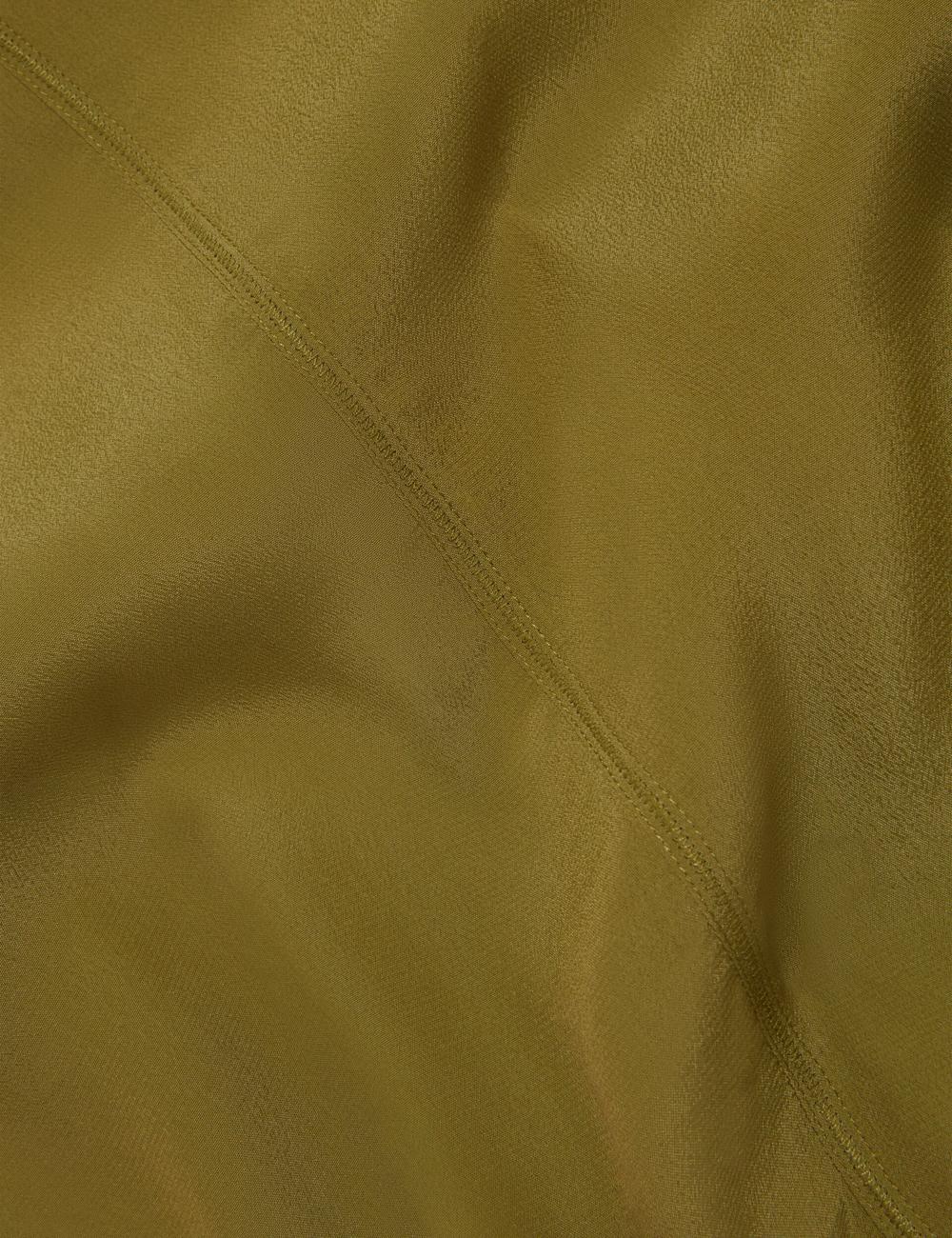 Ted Baker SHAMRA - Silk Blend Seam Detail Women Tops Mid-Green | UAE  43870-MGNF
