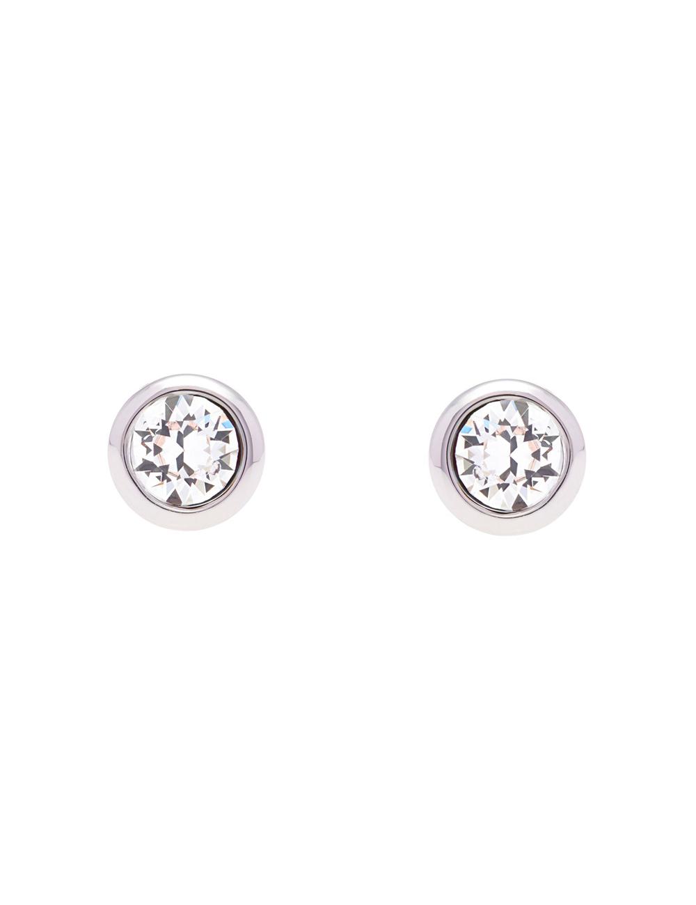 Ted Baker SINAA - Solitaire Crystal Stud Women Earrings Silver | UAE  41207-VKND